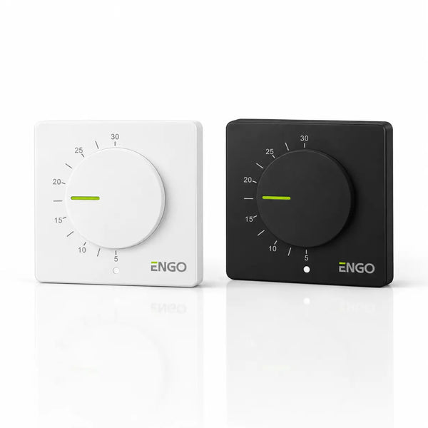 ESimple-230W/B – Kabelgebundener 230 V Temperaturregler mit Drehknopf Engo Controls