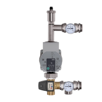 Regelstation Vernickelt Automatik – WILO Pumpe + ESBE Dreiwegeventil Kvs 3,4 | 20-50 °C Wigell