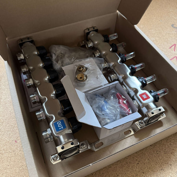 Heizkreisverteiler mit Topmeter und automatischem Entlüfter (KAMM) Wigell