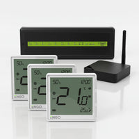 ZigBee Smart-Home-Set zum Nachrüsten mit 3 EONE Raumthermostaten in Weiß, Regelklemmleiste ECB62-ZB und EGate-Pro Gateway