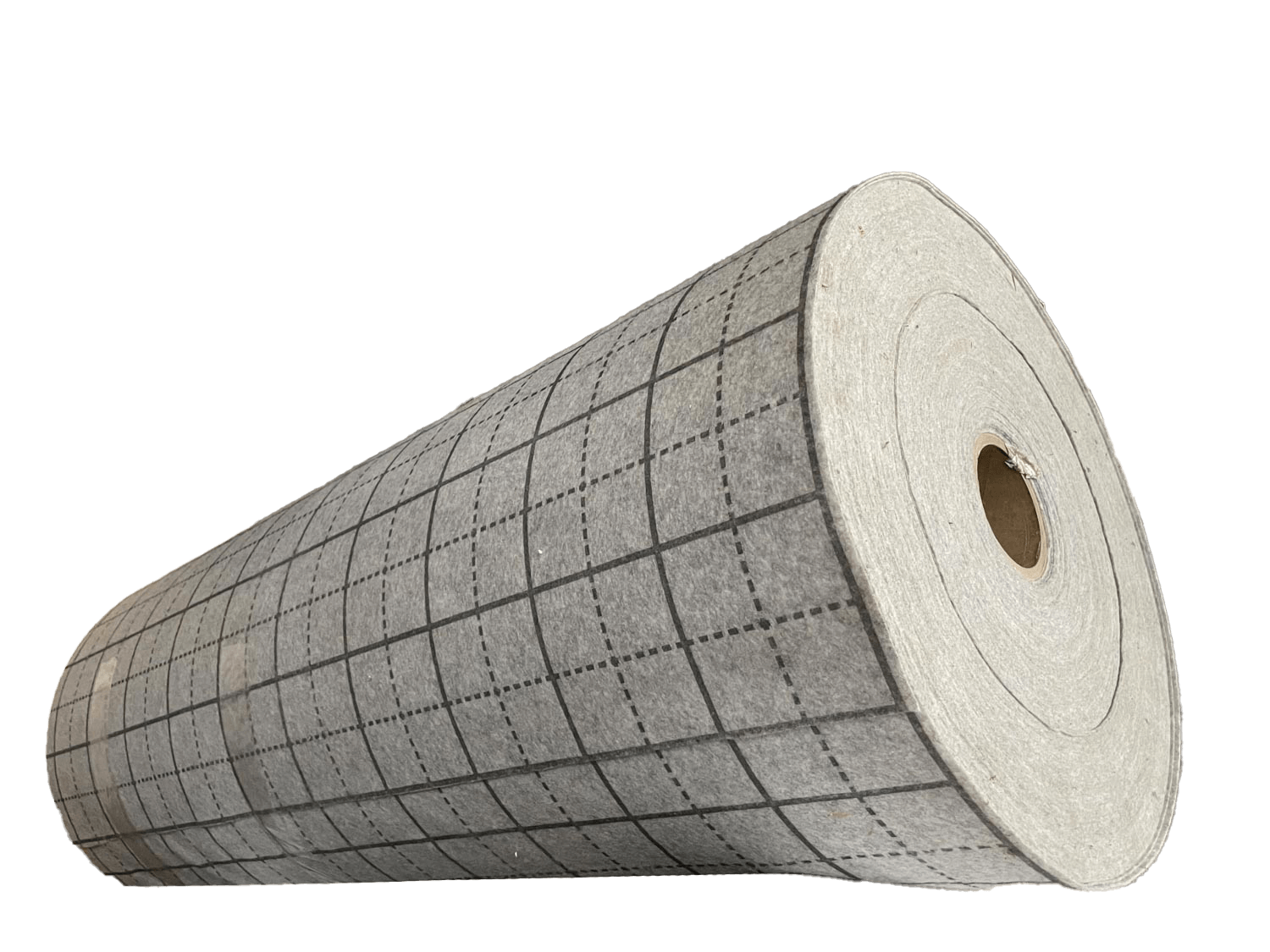 Velcro Fleece-Greenline, self-adhesive, light gray wound as a roll with installation grid.