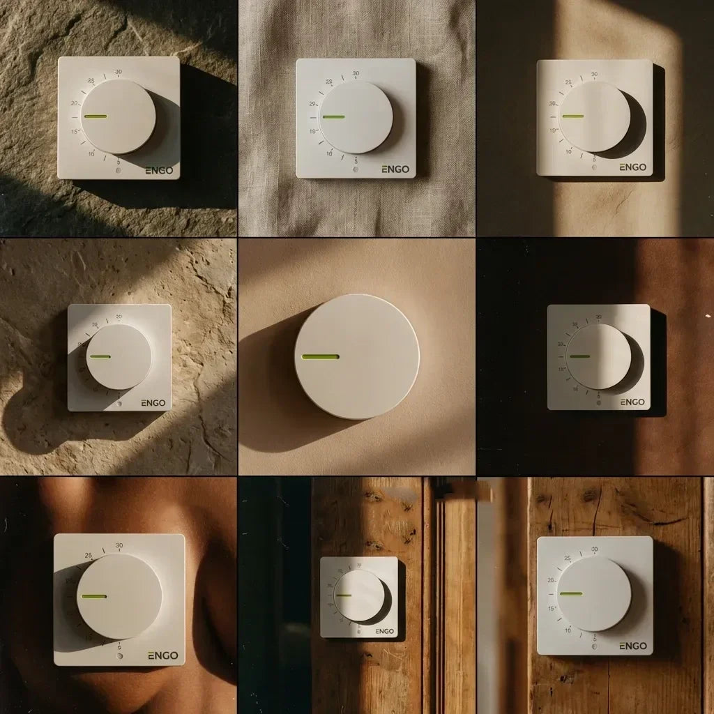 ESimple-230W/B – Kabelgebundener 230 V Temperaturregler mit Drehknopf Engo Controls