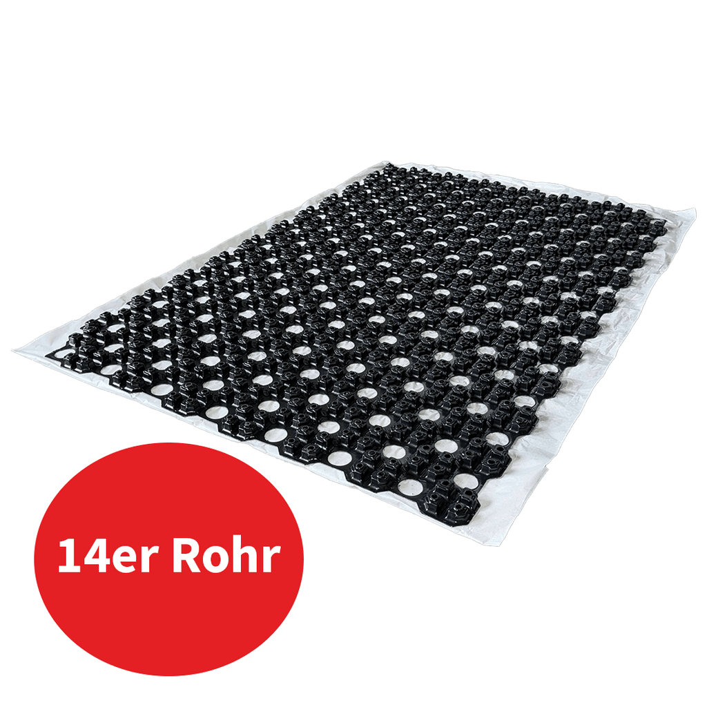 10m² Dünnschicht Fußbodenheizung Noppenfolie NerthusFlow für 14er Rohr