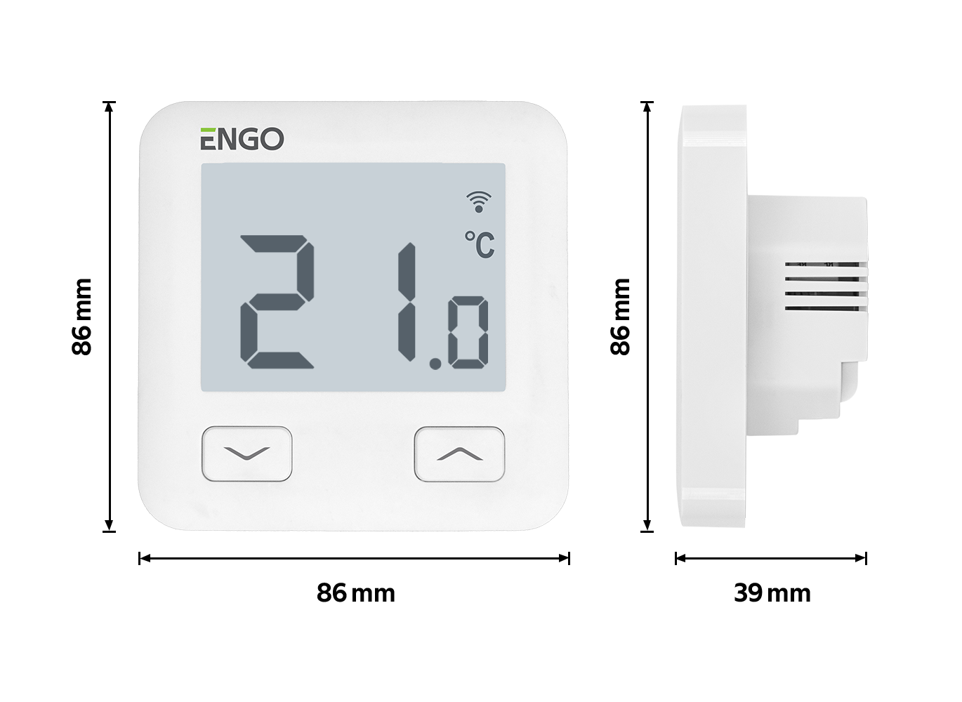 E10-B/W 230V – Wifi-Raumthermostat Engo Controls