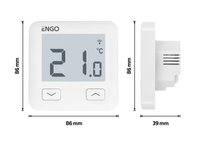 E10-B/W 230V – Wifi-Raumthermostat Engo Controls