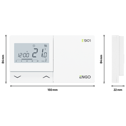 E901 - Programmierbarer, kabelgebundener Temperaturregler Engo Controls