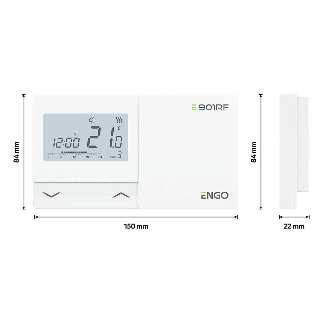 E901-RF – Kabelloses Funk-Thermostat 868 MHz Engo Controls