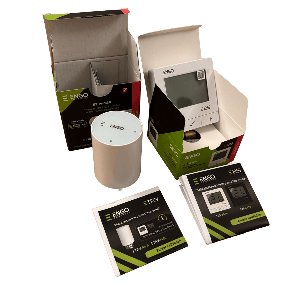 Wifi-Smart Heizkörperventil ETRV + E25-230V ZigBee Thermostat Set
