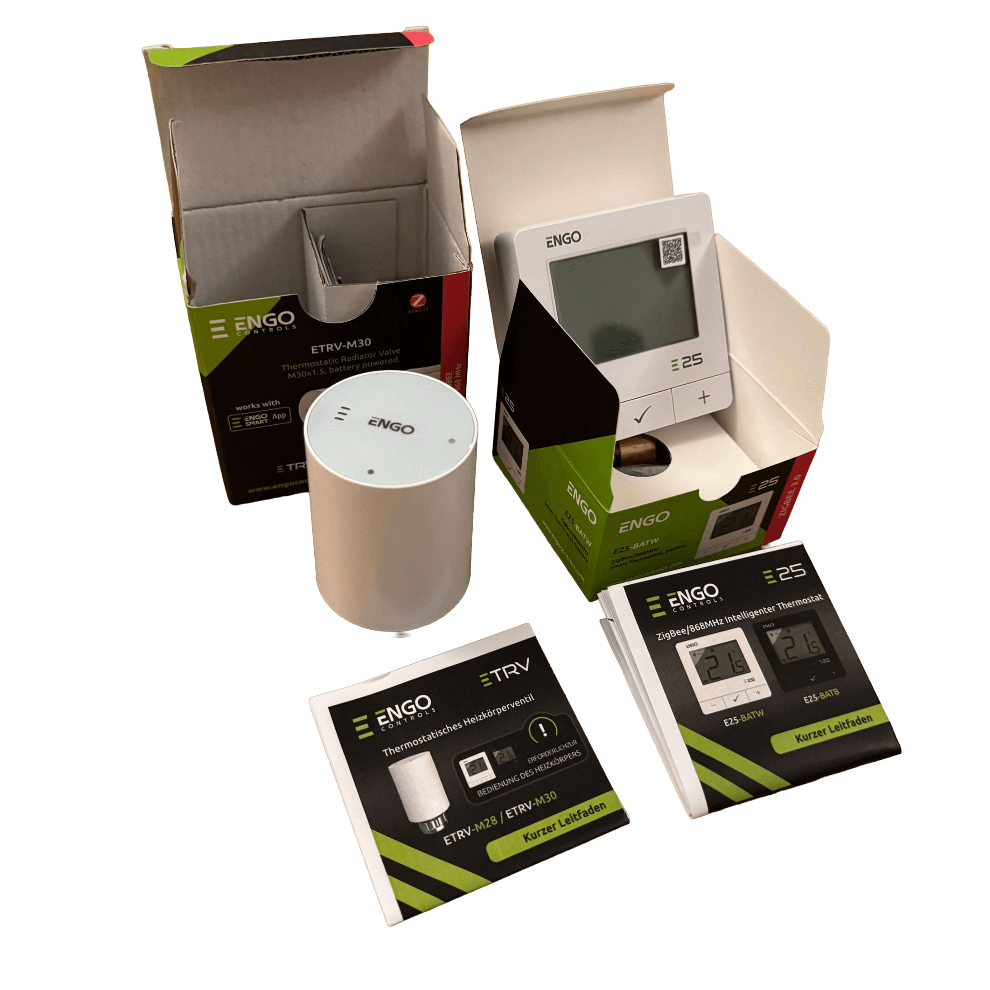 Wifi-Smart Heizkörperventil ETRV + E25-230V ZigBee Thermostat Set