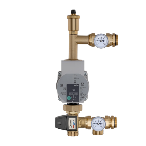 Regelstation Messing – WILO Pumpe + ESBE Dreiwegeventil Kvs 3,4 | 20-50 °C Wigell