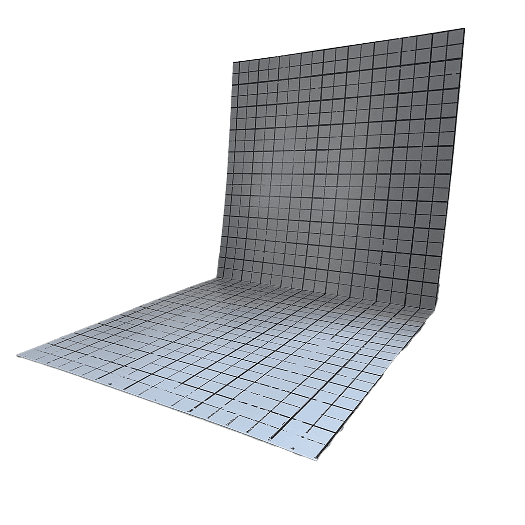 Hohlkammerprofilplatte mit Rasteraufdruck für Fußbodenheizung zum Tackern