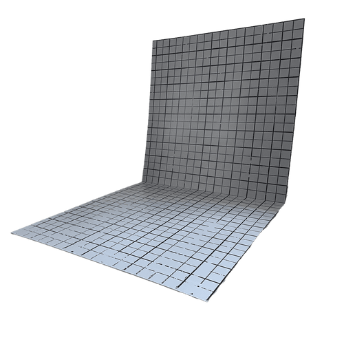 Hohlkammerprofilplatte mit Rasteraufdruck für Fußbodenheizung zum Tackern