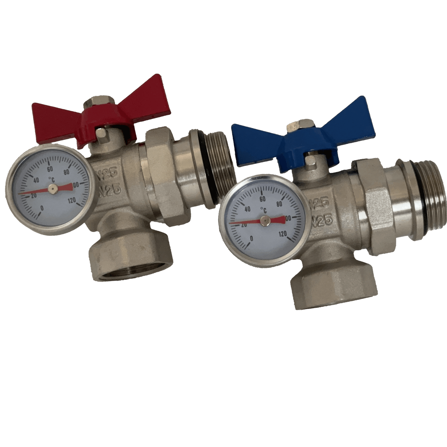 Eckkugelhahn-Anschluss-Set für Heizkreisverteiler – Platzsparend & effizient! Wigell