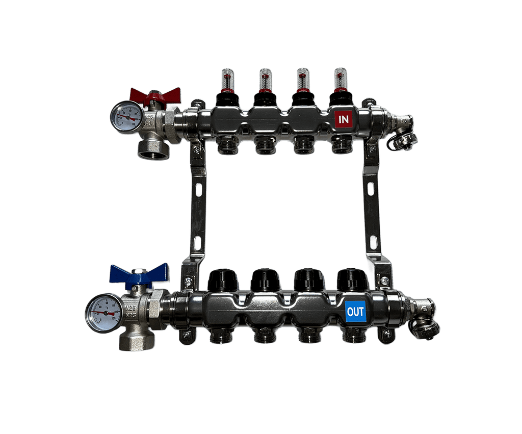Eckkugelhahn-Anschluss-Set für Heizkreisverteiler – Platzsparend & effizient! Wigell
