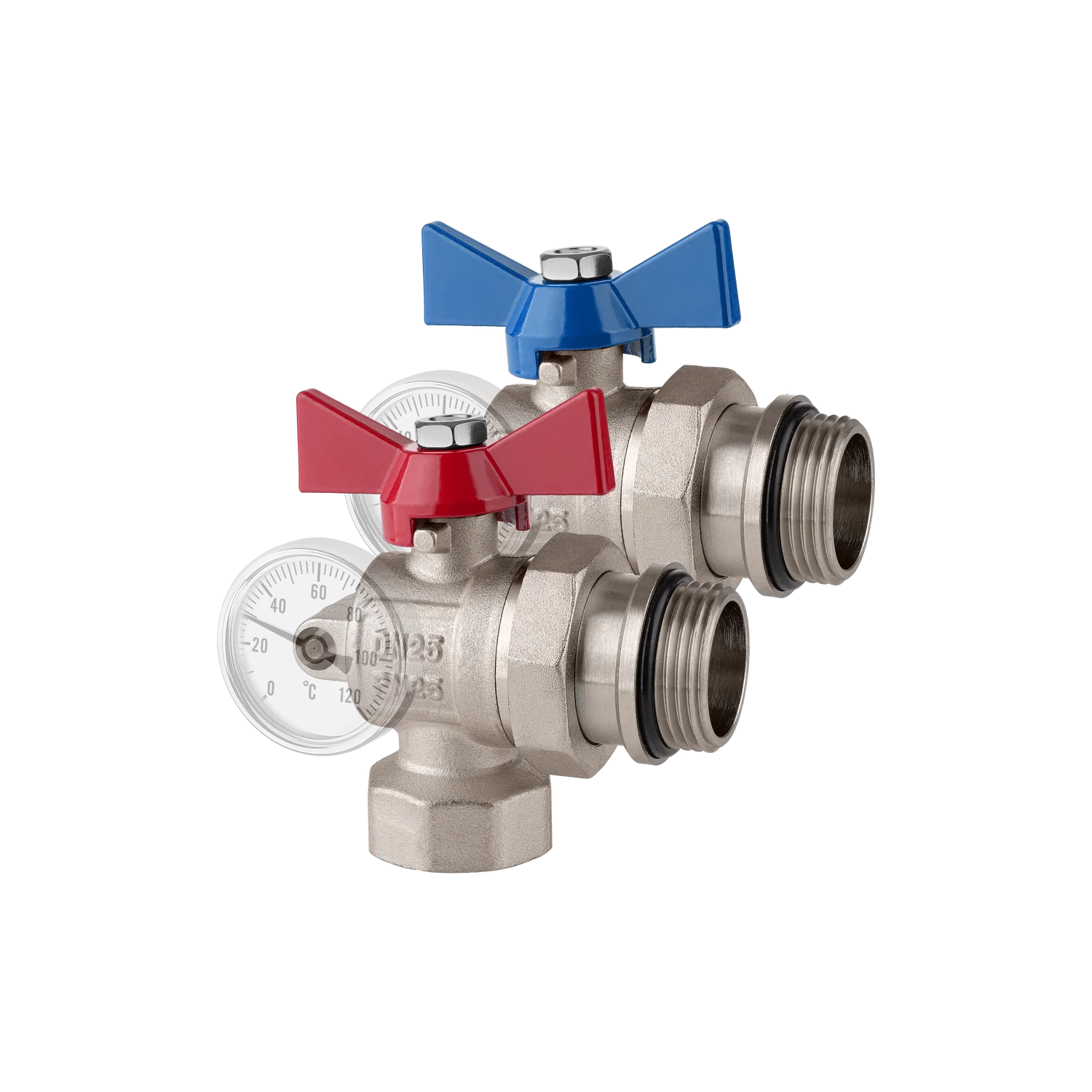 Eckkugelhahn-Anschluss-Set für Heizkreisverteiler – Platzsparend & effizient! Wigell