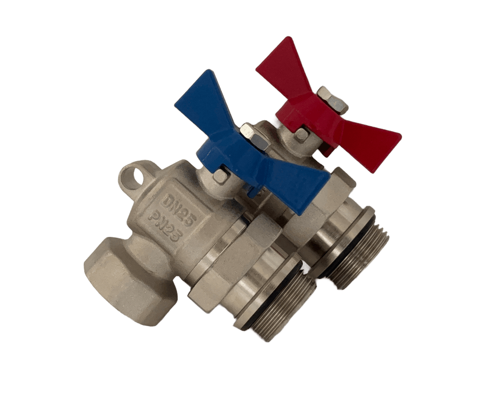 Eckkugelhahn-Anschluss-Set für Heizkreisverteiler – Platzsparend & effizient! Wigell