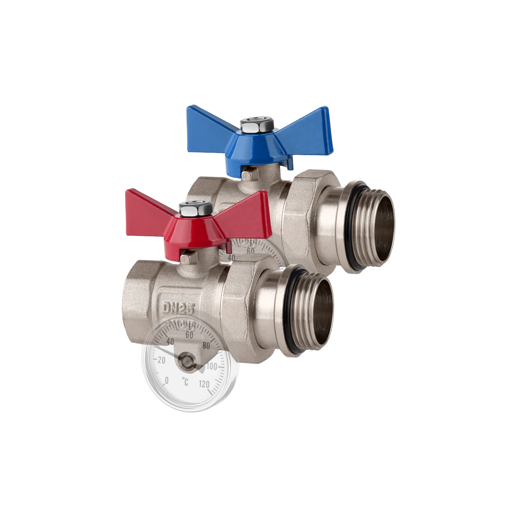 Kugelhahn-Anschluss-Set für Heizkreisverteiler – Sicher & effizient! Wigell