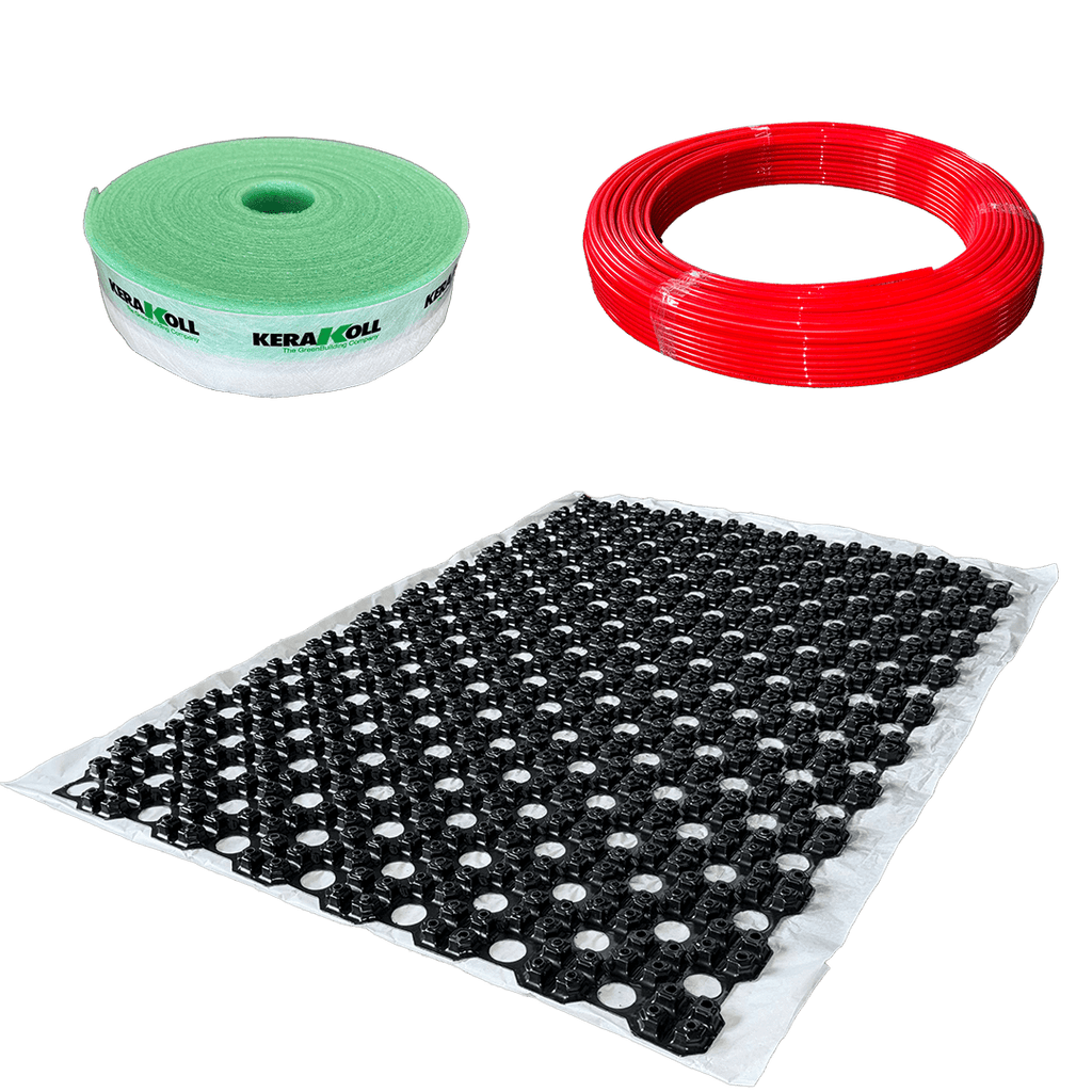 10 - 200 m² Komplettset Dünnschicht Fußbodenheizung für 18 mm Aufbauhöhe