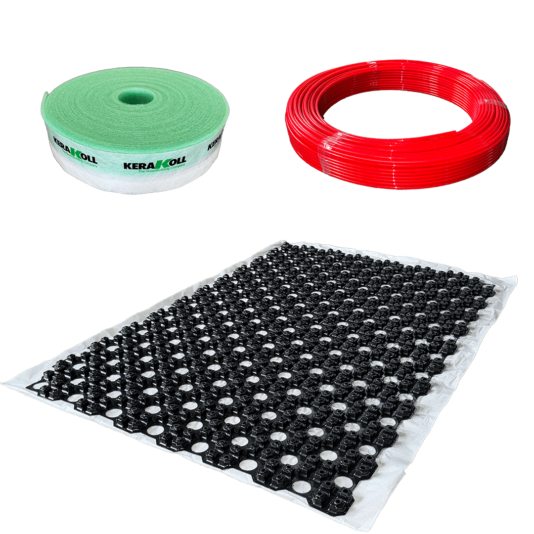 10 - 200 m² Komplettset Dünnschicht Fußbodenheizung für 18 mm Aufbauhöhe