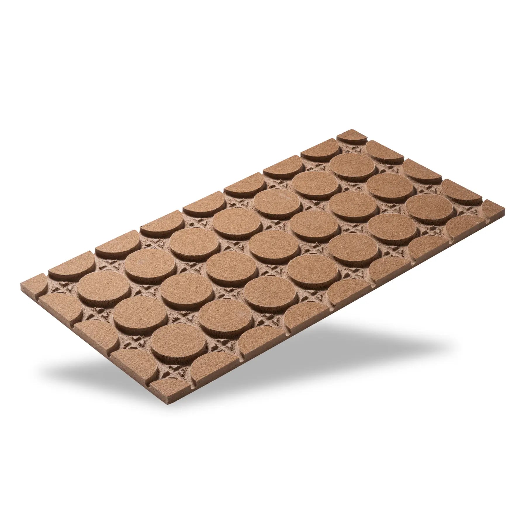 Ökologisches Trockenbau Holzfaser Kreiselement 25 mm Fußbodenheizung MC Therm Systemtechnik