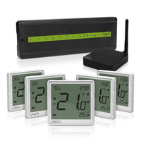 ZigBee Smart-Home-Set zum Nachrüsten mit 5 EONE Raumthermostaten in Weiß, Regelklemmleiste ECB62-ZB und EGate-Pro Gateway