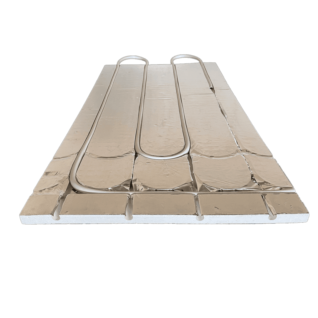 ArdusAlu EPS - Platte – Gerades Element für Fußbodenheizung Trockenbau mit Rohr frontal - MC Therm Shop