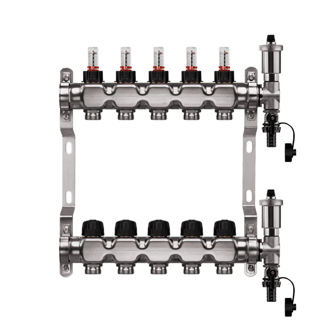 Heizkreisverteiler mit Topmeter und automatischem Entlüfter (KAMM) - MC Therm Shop