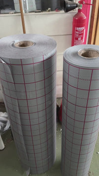 Grid foil for underfloor heating with ribbon fabric – sold by the meter